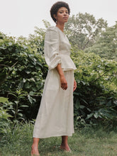 Load image into Gallery viewer, Eliza Skirt / Gold on Milk Linen
