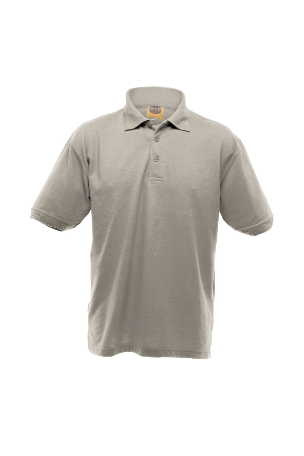 UCC 50/50 Mens Heavweight Plain Pique Short Sleeve Polo Shirt (Heather Grey)