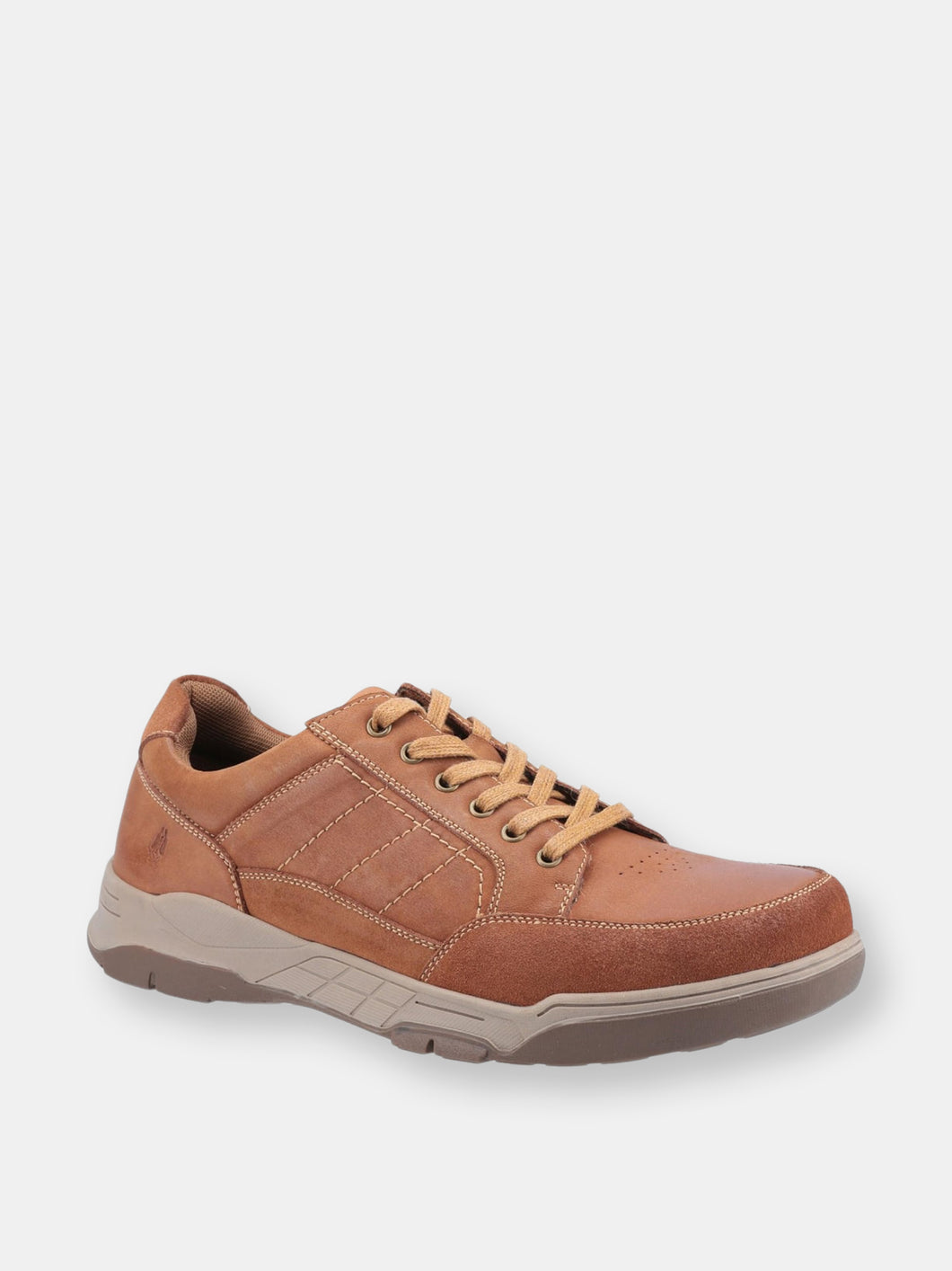 Hush Puppies Mens Finley Leather Shoes (Tan)