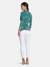 Load image into Gallery viewer, Rouched Wrap Top  in Rainforest Green