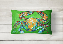 Load image into Gallery viewer, 12 in x 16 in  Outdoor Throw Pillow Wide Load Crab Canvas Fabric Decorative Pillow