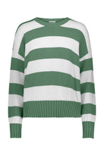 Load image into Gallery viewer, Cotton/Cashmere Rugby Stripe Crew Sweater