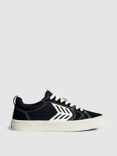 Load image into Gallery viewer, CATIBA PRO Skate Black Suede and Canvas Contrast Thread Ivory Logo Sneaker Men