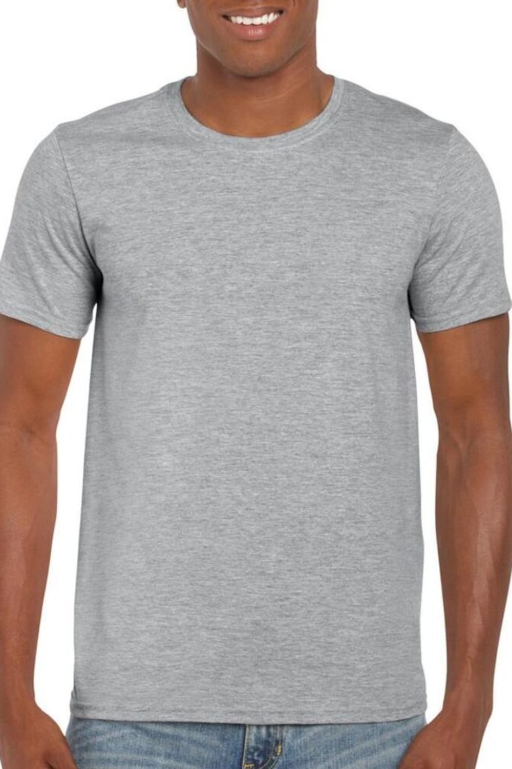 Mens Soft Style Ringspun T Shirt - Sport Gray