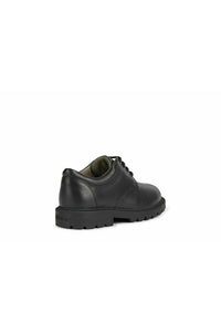 Boys Shaylax Leather School Shoes - Black