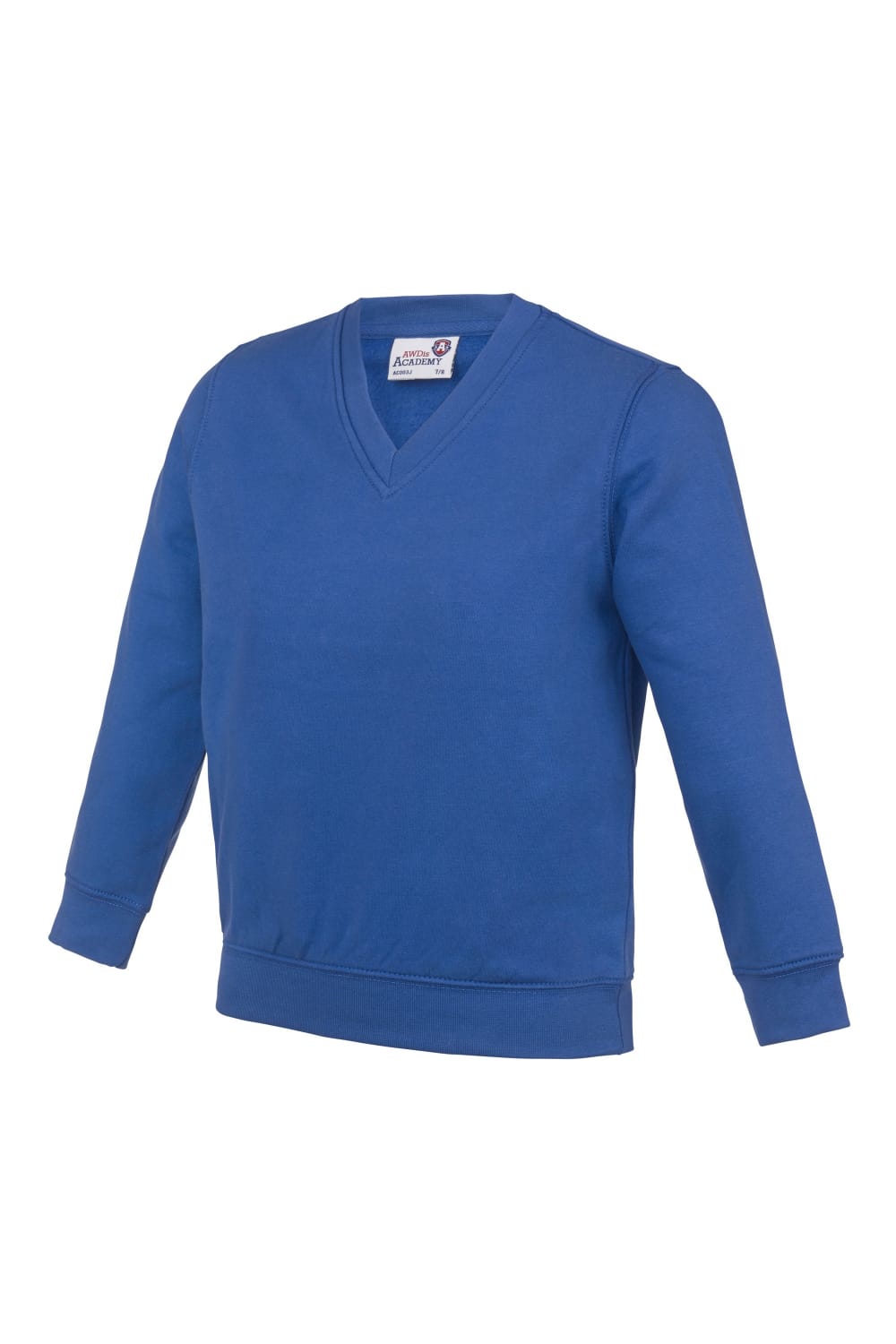 AWDis Academy Childrens/Kids Junior V Neck School Jumper/Sweatshirt (Pack of 2) (Royal Blue)