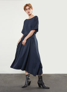 Wrap-Around Dress - Navy