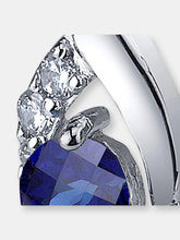 Load image into Gallery viewer, Blue Sapphire Earrings Sterling Silver Round Shape 1.5 Carats