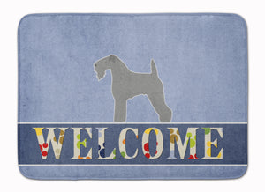 19 in x 27 in Kerry Blue Terrier Welcome Machine Washable Memory Foam Mat