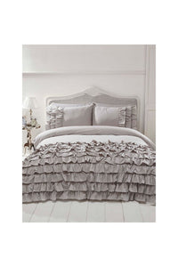 Flamenco Ruffled Duvet Set - Gray/Queen