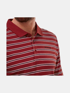 Craghoppers Mens Stanton Stripe Polo Shirt (Pompeian Red)