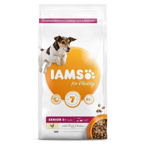 Iams Vitality Senior Small/Medium Chicken Dog Food (May Vary) (4.4lbs)