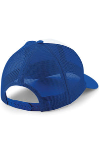 Beechfield 6 Panel Snapback Trucker Cap (Bright Royal/White)