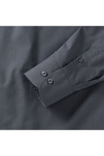 Load image into Gallery viewer, Russell Collection Mens Easy Care Tailored Poplin Shirt (Convoy Gray)