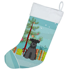 Load image into Gallery viewer, Merry Christmas Tree Miniature Schnauzer Black Christmas Stocking