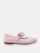 Load image into Gallery viewer, Sparkly Pink Bubblegum Bow Flats