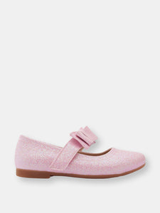 Sparkly Pink Bubblegum Bow Flats