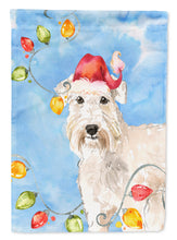 Load image into Gallery viewer, 11 x 15 1/2 in. Polyester Christmas Lights Wheaten Terrier Garden Flag 2-Sided 2-Ply