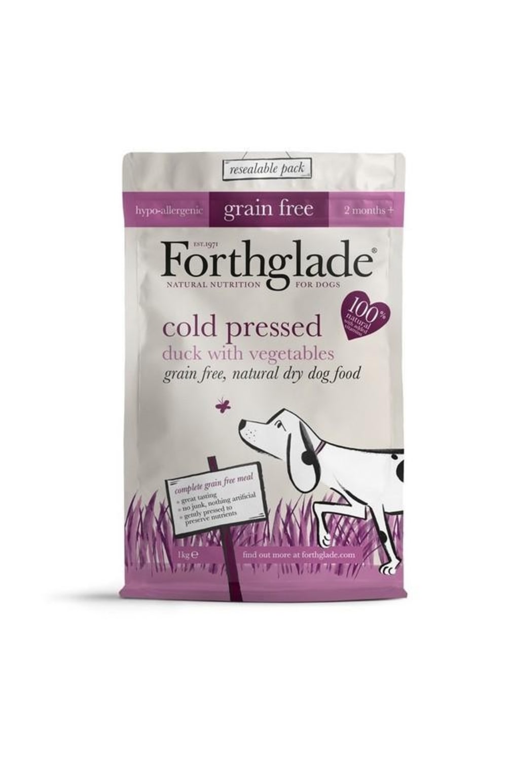 Forthglade Cold Pressed Duck Grain Free Dry Dog Food (Duck) (13.2lbs)