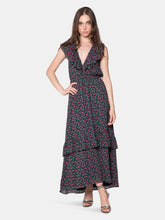 Load image into Gallery viewer, V Neck Layered Maxi Dress
