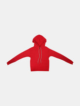 Load image into Gallery viewer, Wool Cropped Hoodie With Rhinestone Drawstring