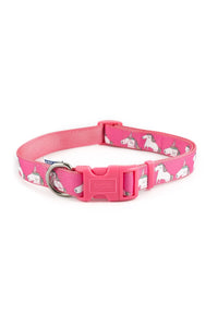 Ancol Nylon Unicorn Dog Collar (Pink/White) (11.8-19.6in)