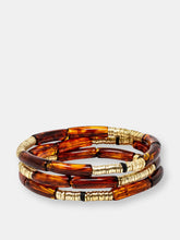 Load image into Gallery viewer, Tortoise Shell Zo 4mm Bracelet