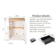 Load image into Gallery viewer, Omega Slide Enclosure Cat Litter Cabinet With Foldable Litter Box