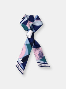 Abstract Graphic Silk-Twill Scarf