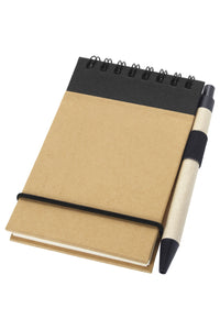 Bullet Zuse Jotter And Pen (Natural/Solid Black) (5.3 x 3.1 x 0.6 inches)