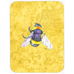 8852LCB Bee On Yellow Glass Cutting Board - Large