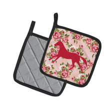 Load image into Gallery viewer, Horse Shabby Chic Pink Roses   Pair of Pot Holders
