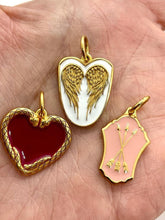 Load image into Gallery viewer, Lover&#39;s Heart Serpent Enamel Medallion Necklace