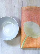Load image into Gallery viewer, Napkin Set: Cream Flowers on Orange