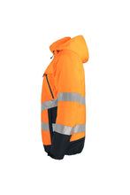 Load image into Gallery viewer, Mens Functional Reflective Tape Padded Jacket - Orange/Black