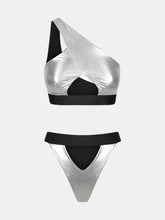Load image into Gallery viewer, Shark Bay Bikini In Liquid Silver Reversible