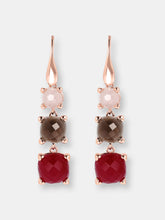 Load image into Gallery viewer, Three Stone Chandelier Earrings