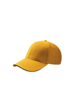 Load image into Gallery viewer, Sport Sandwich 6 Panel Baseball Cap - Yellow