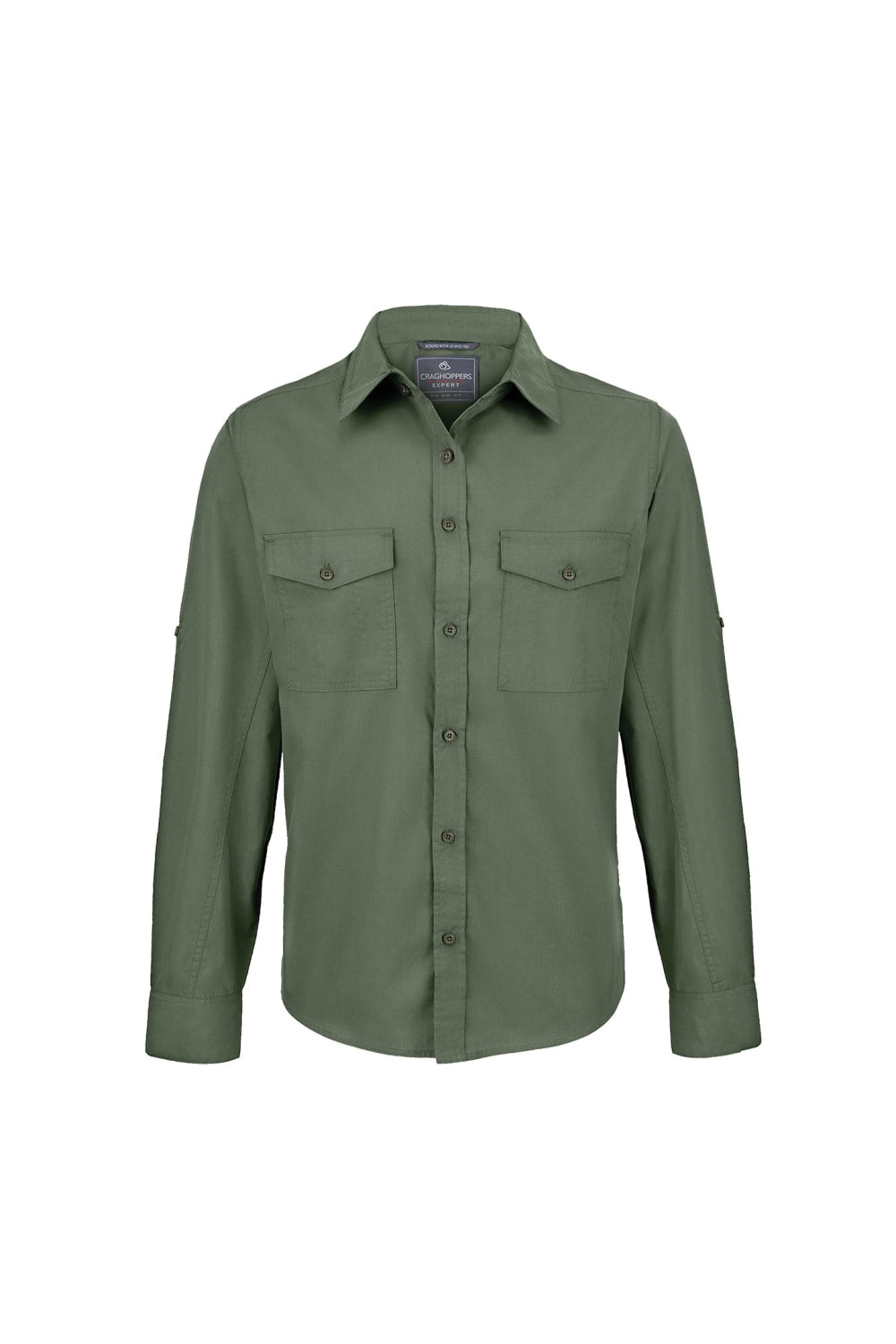 Craghoppers Mens Expert Kiwi Long-Sleeved Shirt (Cedar Green)