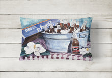 Load image into Gallery viewer, 12 in x 16 in  Outdoor Throw Pillow Barq&#39;s and old washtub Canvas Fabric Decorative Pillow