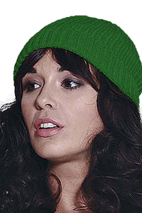 Unisex Retro Trawler Winter Beanie Hat - Bottle Green