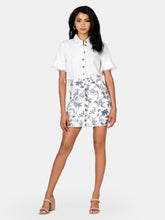 Load image into Gallery viewer, Blue Palm Nights Mini Skirt