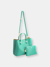 Load image into Gallery viewer, Jane - Tiffany Blue Vegan Leather Satchel