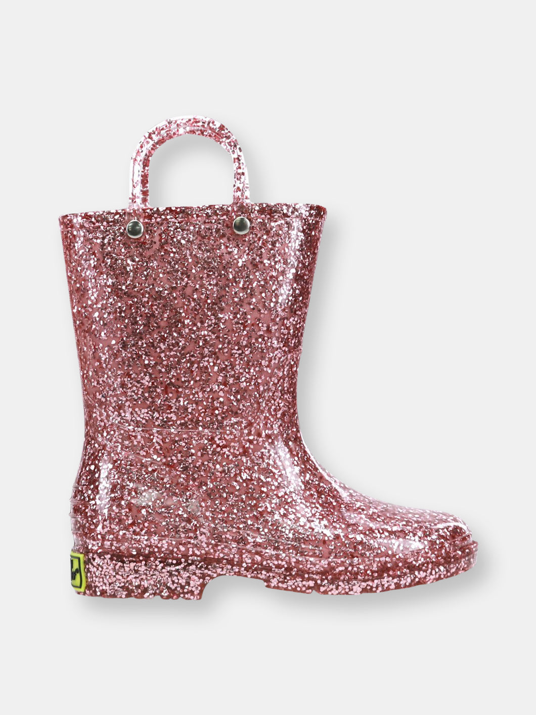 Kids Glitter Rain Boots - Rose Gold