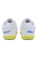 Load image into Gallery viewer, Mens Sala II Indoor Court Trainers - White/Strong Blue/Sunny Lime
