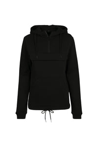 Build Your Brand Womens/Ladies Pullover Hoodie (Black)