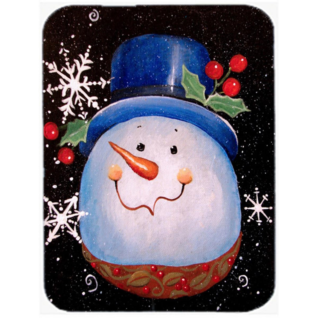 PJC1023LCB Top Hat Greetings Snowman Glass Cutting Board - Large