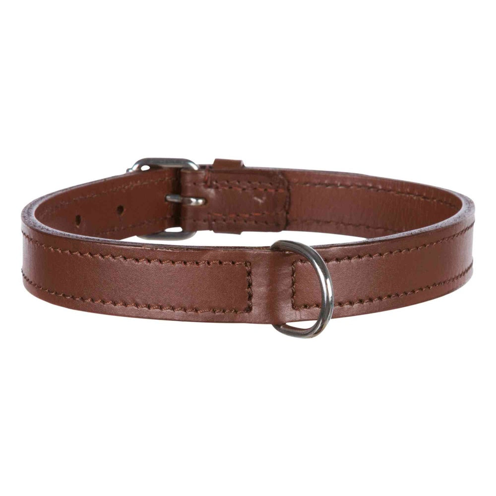 Trixie Active Leather Dog Collar (Cognac) (L, XL)
