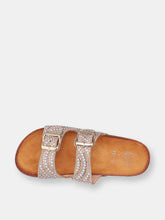 Load image into Gallery viewer, Holly Rose Gold Footbed Sandals