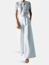 Load image into Gallery viewer, Pamela Wide Pant in Sky Blue Linen